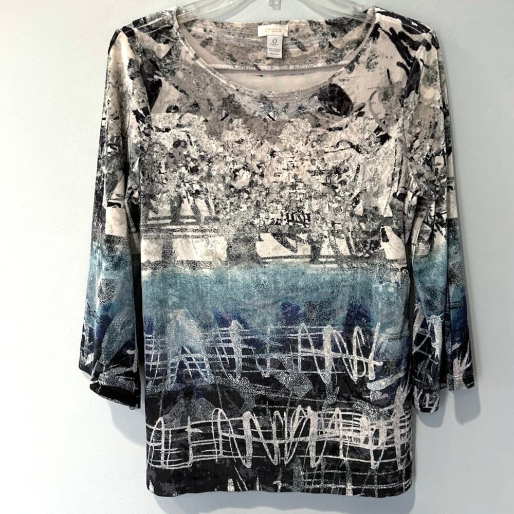 Chicos Velvet Top Women's Size Small